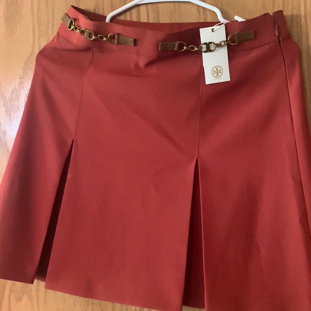 Tory Burch redwood pleated skirt size 2